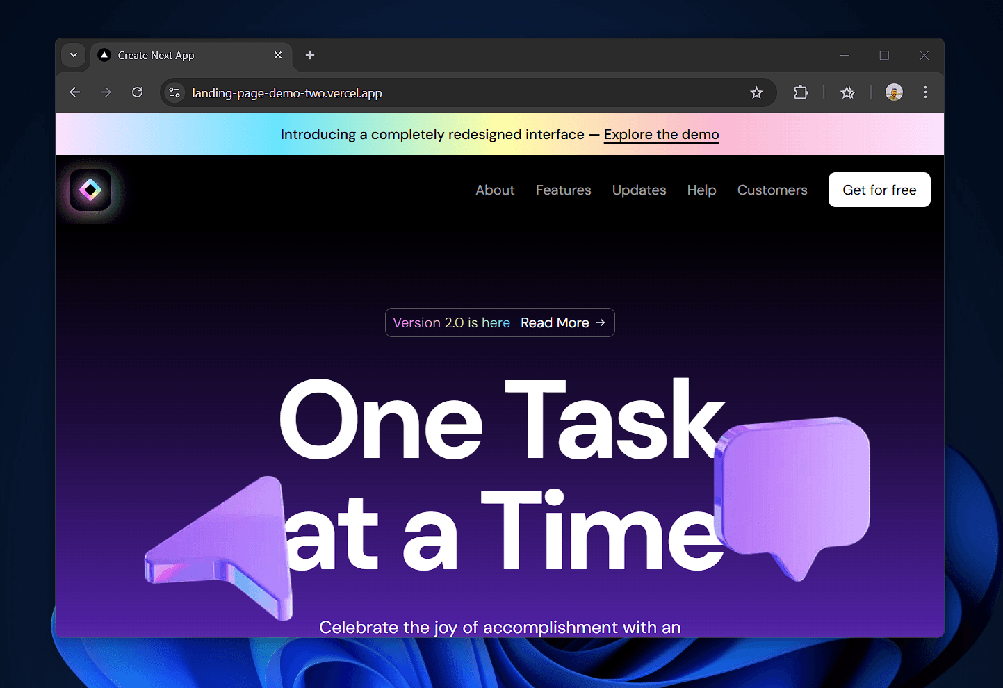Landing page